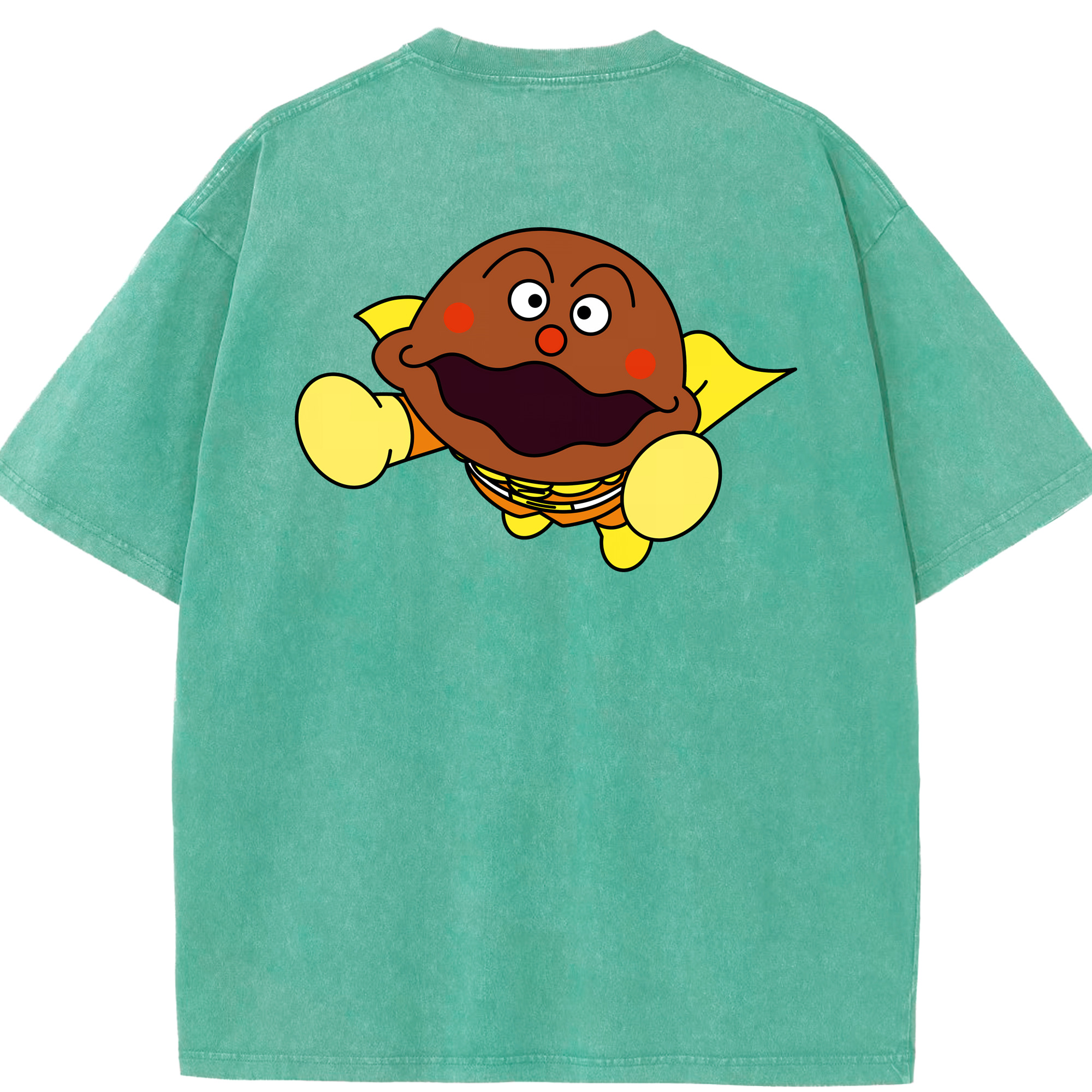 （画像用） アンパンマン Anpanman 綿100% ヴィンテージ風 半袖Tシャツ（背面プリント）